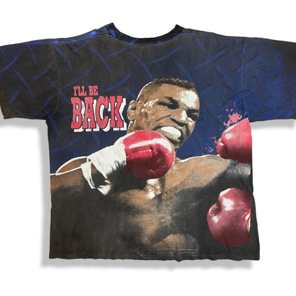 Rare Vintage 90s Mike Tyson AOP T-Shirt - Picture 2 of 6